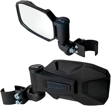 Seizmik Strike UTV Side View Mirror Set for Models with Polaris Pro-Fit and Can-Am Profiled ROPS | ABS | Fits select Polaris, Can Am, John Deere, Bobcat, Textron Models